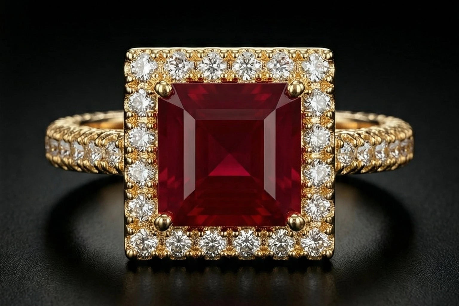 Princess Cutt Halo Ring