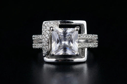 Imperial Gold-Plated Crystal Frame Ring