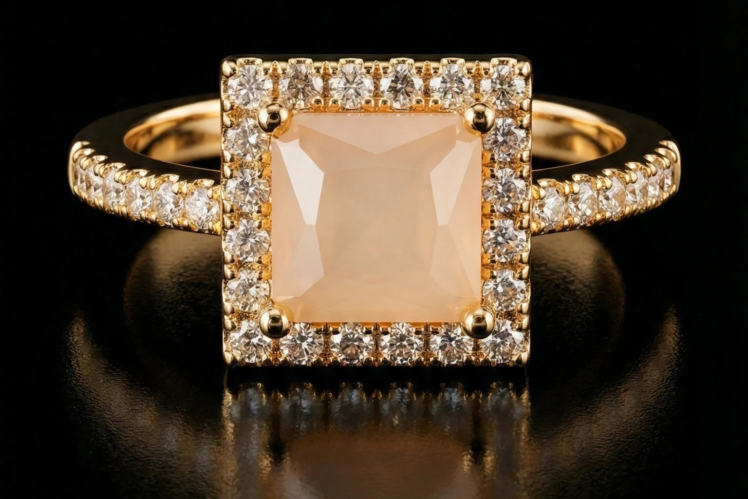 Princess Cutt Halo Ring